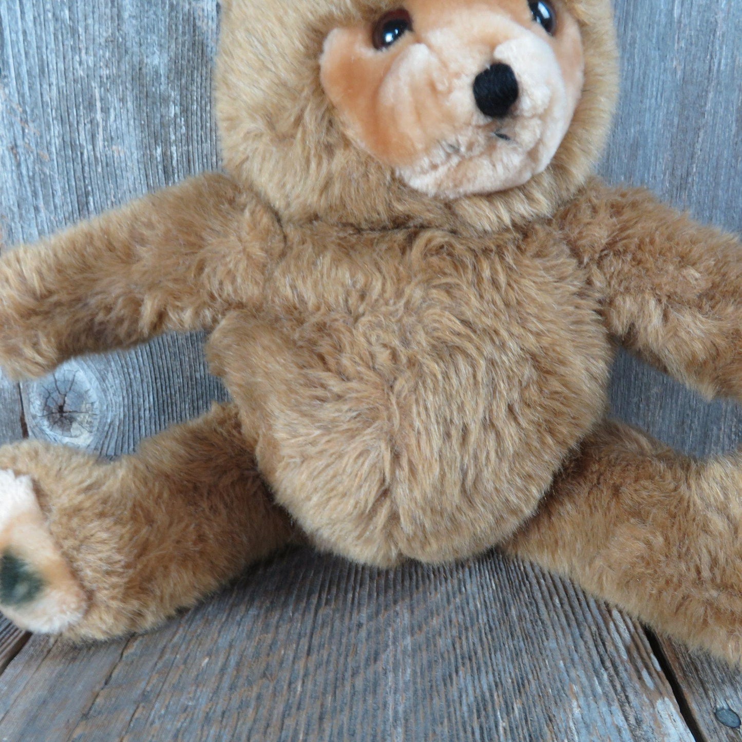 Vintage Baby Teddy Bear Plush Arms Wide Brown Firm Kamar Korea