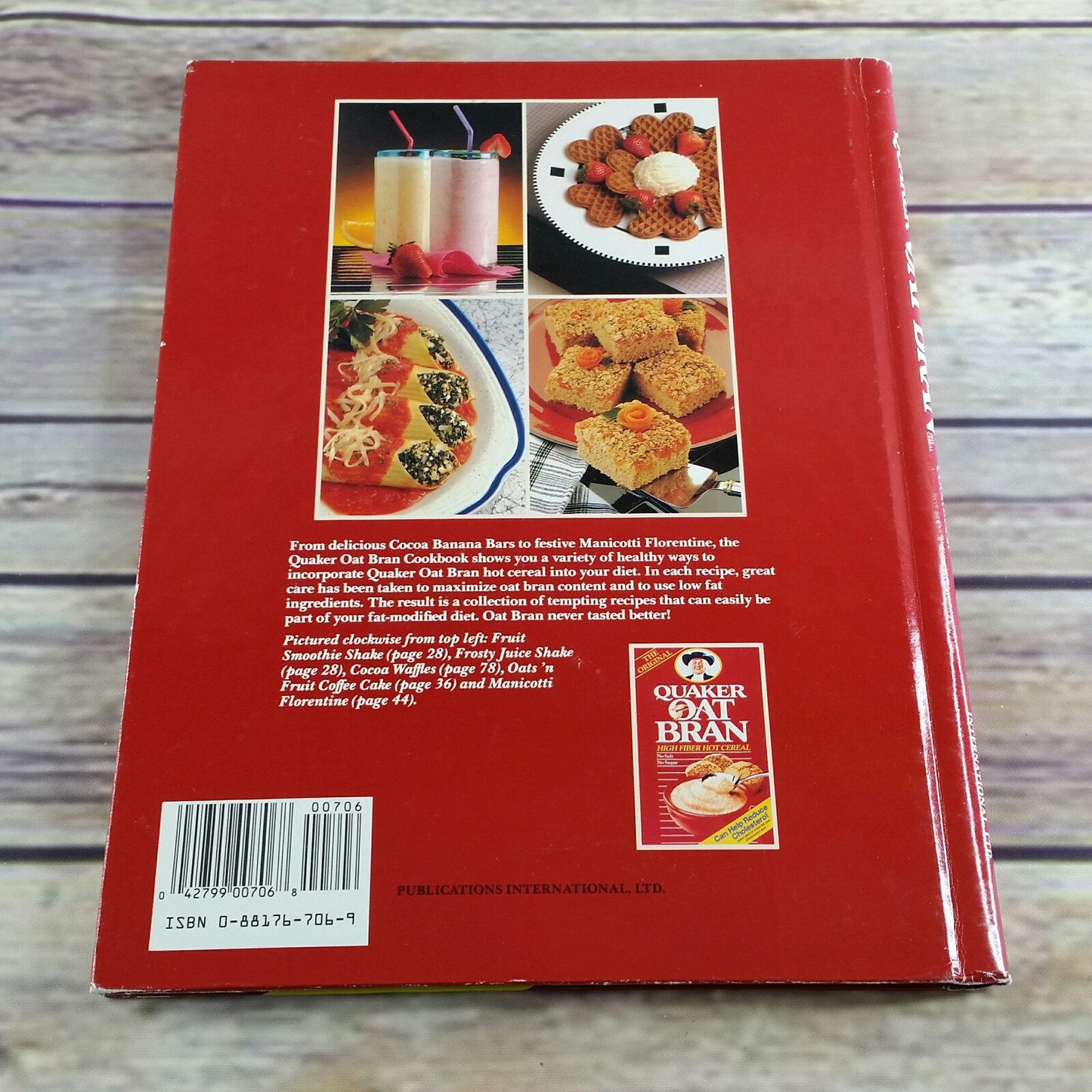 Vintage Cookbook Quaker Oats Oat Bran Recipes 1989 80s Promo Booklet Hot Cereal Spiral Bound Hardcover