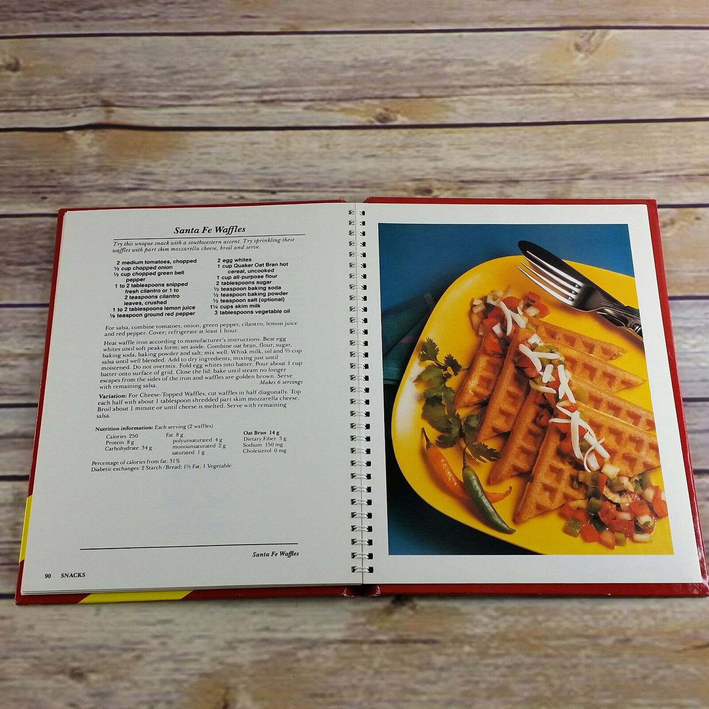 Vintage Cookbook Quaker Oats Oat Bran Recipes 1989 80s Promo Booklet Hot Cereal Spiral Bound Hardcover