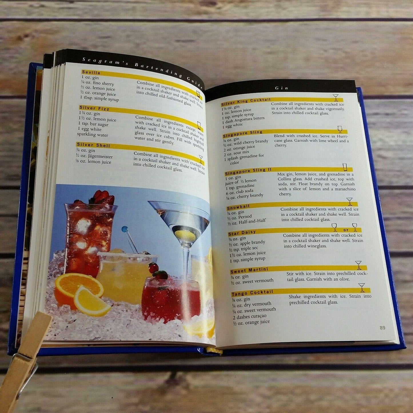 Vtg Seagrams Bartending Guide Bartenders Recipes Cookbook Food and Drink 1995