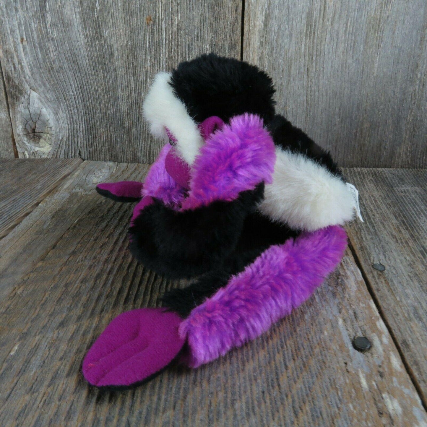 Hanging Monkey Plush Purple Black White Long Legs Fiesta Gibbon Stuffed Animal