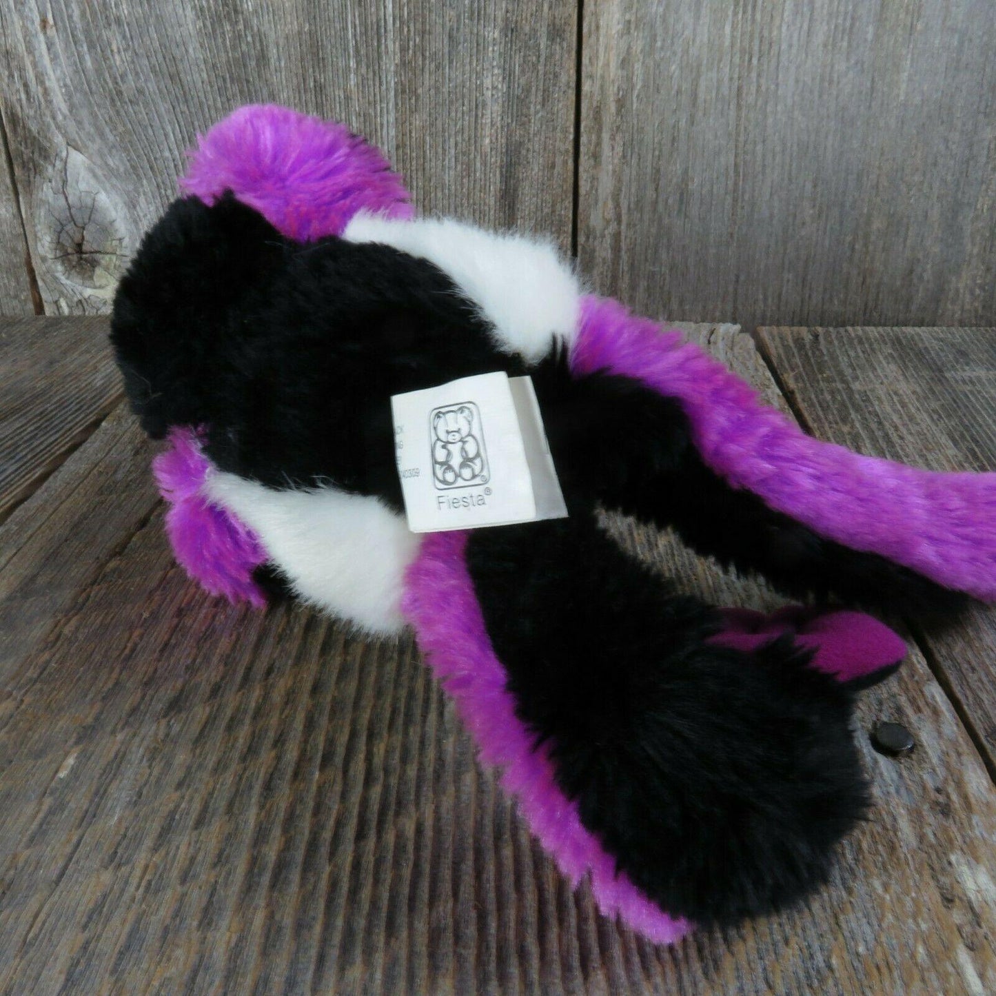 Hanging Monkey Plush Purple Black White Long Legs Fiesta Gibbon Stuffed Animal