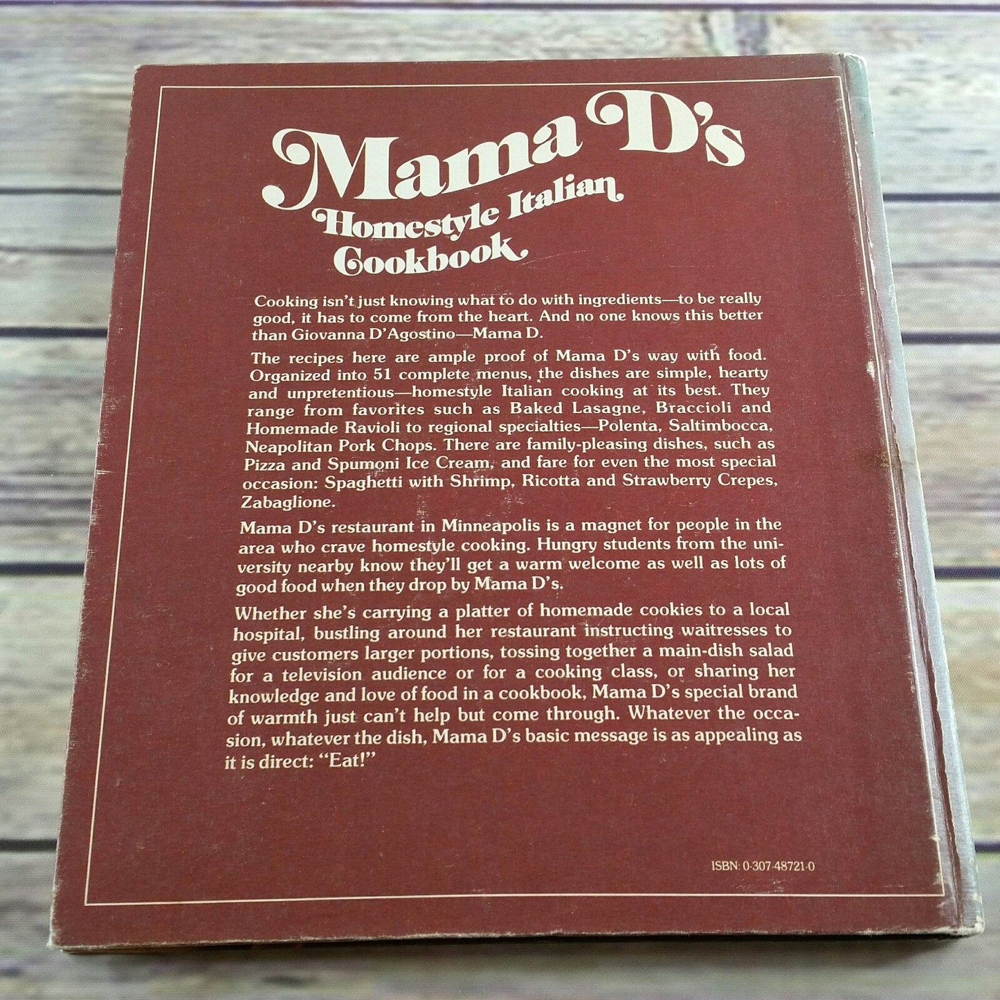Vintage Italian Cookbook Mama Ds Homestyle Italian Recipes 1975 Hardcover No Dust Jacket Giovanna D'Agostino Golden Press