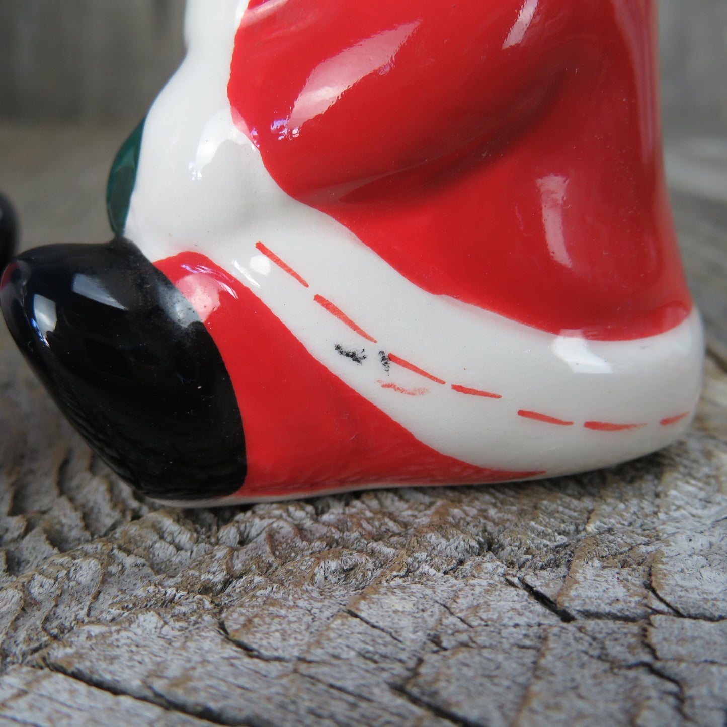 Vintage Sitting Santa Salt and Pepper Shakers Ceramic Christmas