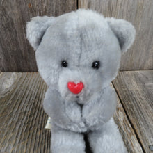 Load image into Gallery viewer, Vintage Teddy Bear Plush Stuffed Animal Heart Nose 1979 Dan Dee Valentines - At Grandma&#39;s Table