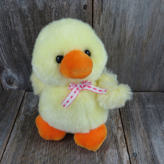 Vintage Chick Chicken Plush Duckling Easter Chrisha Playful Plush 1988 Stuffed Animal Yellow Korea - At Grandma's Table