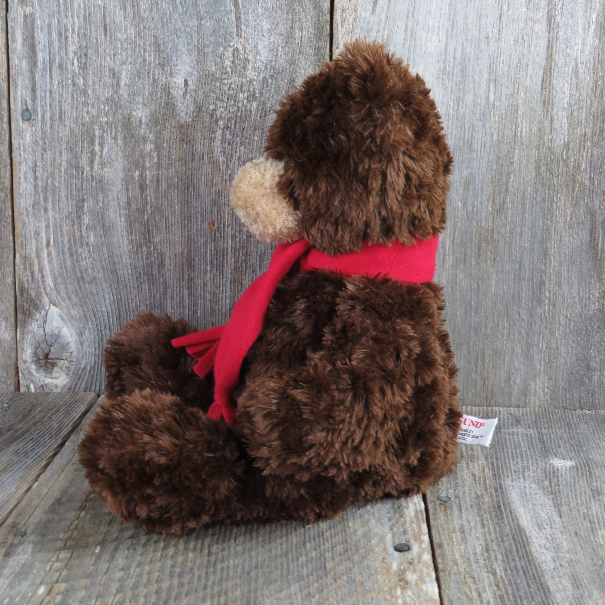 Teddy Bear Plush Gund Bradley Stuffed Animal Borders Bear 45100 Scarf Winter - At Grandma's Table