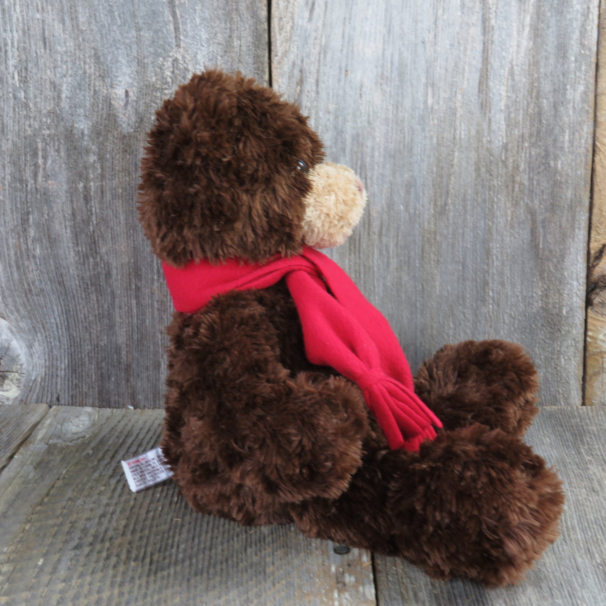 Teddy Bear Plush Gund Bradley Stuffed Animal Borders Bear 45100 Scarf Winter - At Grandma's Table