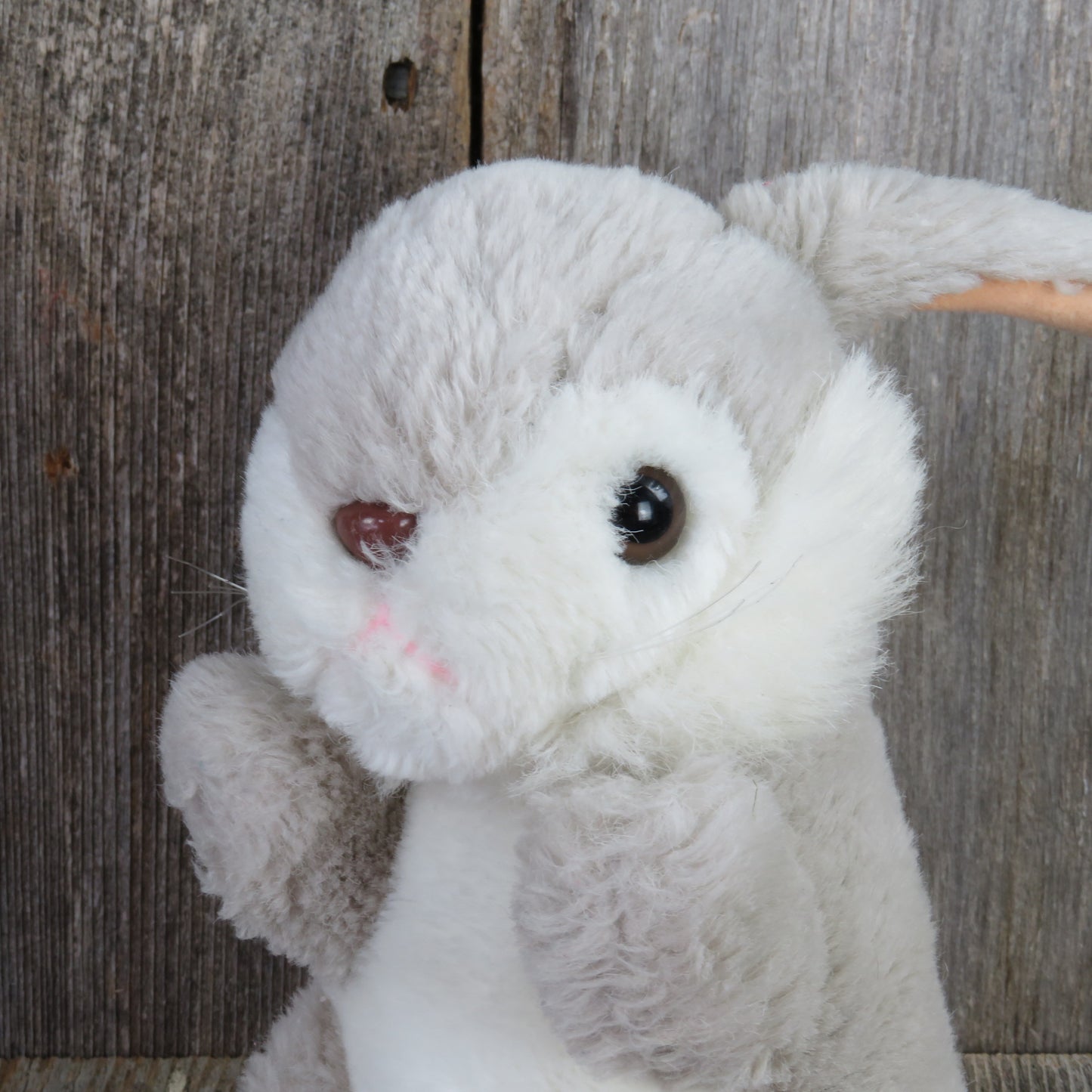 Vintage Bunny Rabbit Plush Stuffed Easter Mary Meyer Tan Grey Animal Korea - At Grandma's Table