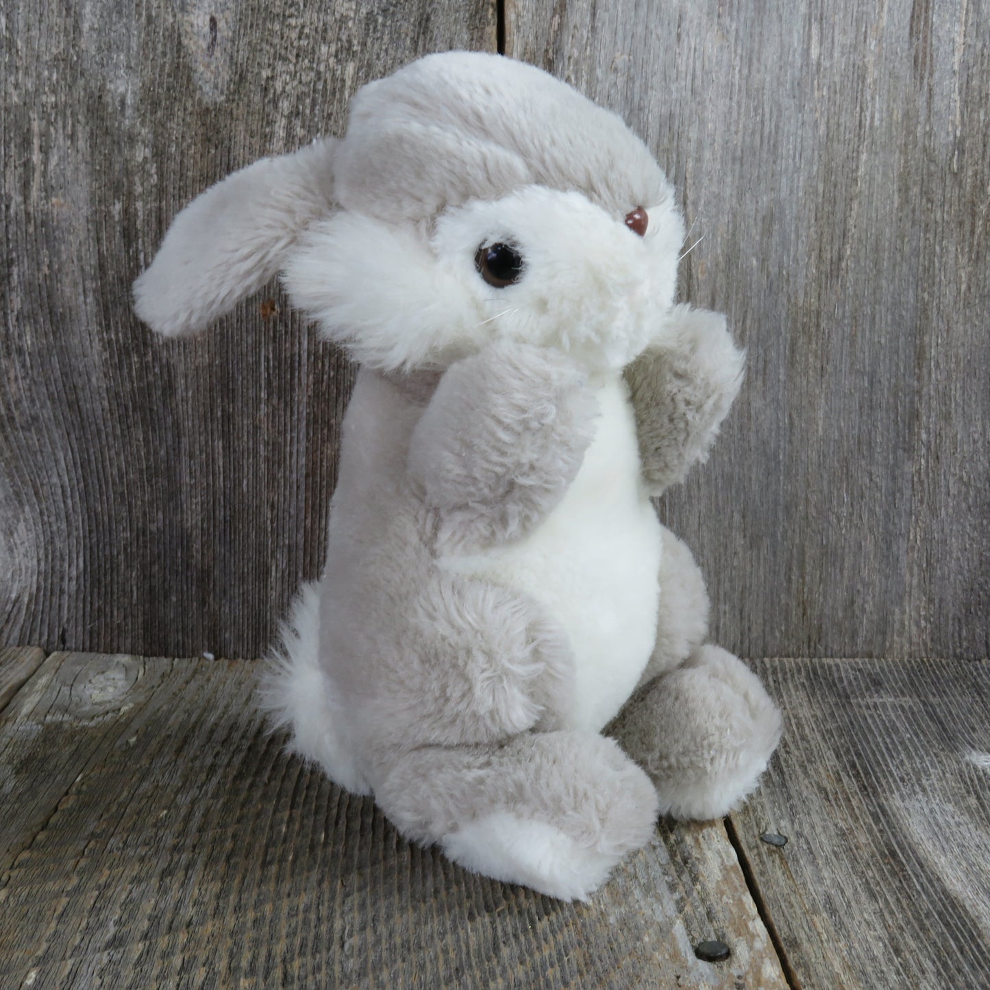 Vintage Bunny Rabbit Plush Stuffed Easter Mary Meyer Tan Grey Animal Korea - At Grandma's Table