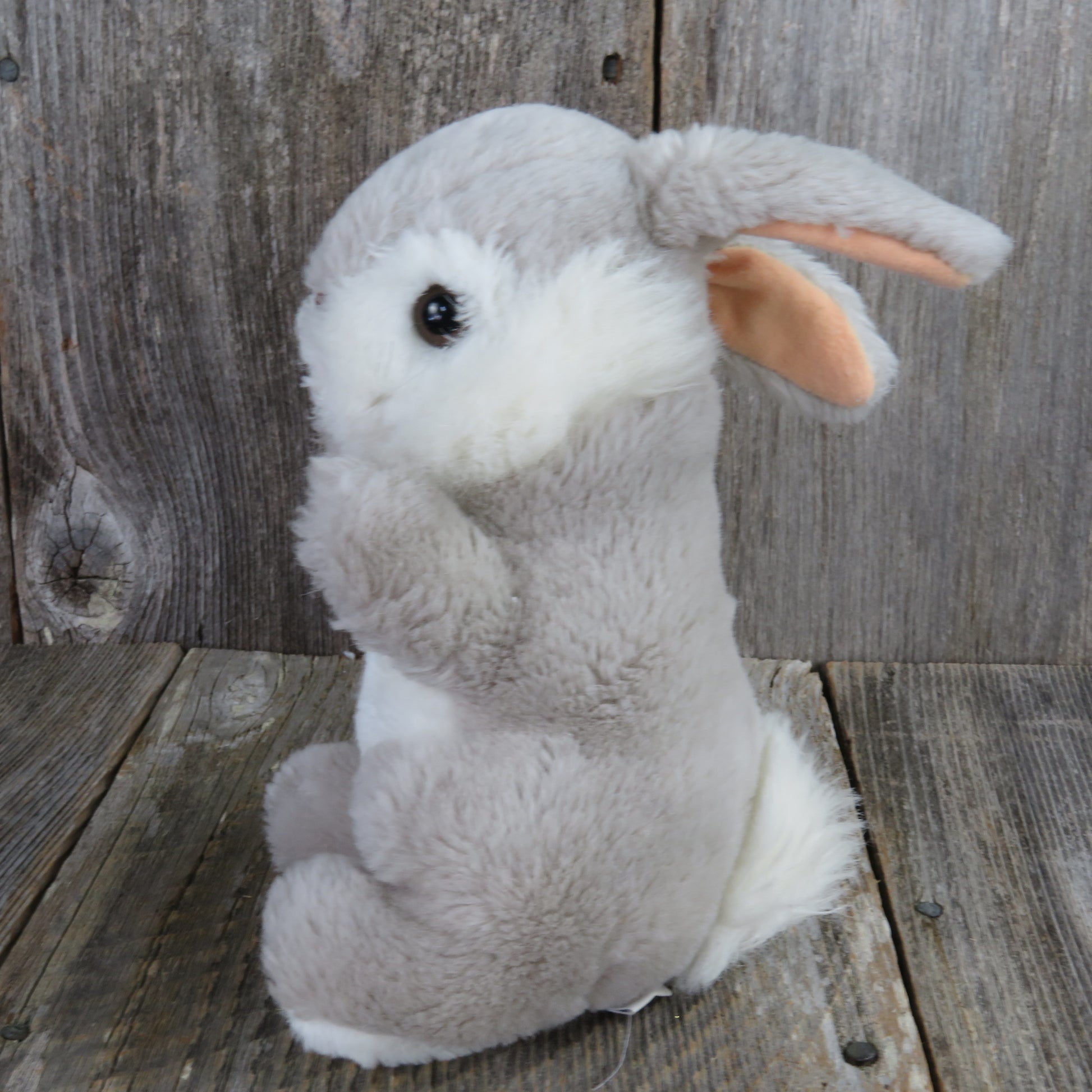 Vintage Bunny Rabbit Plush Stuffed Easter Mary Meyer Tan Grey Animal Korea - At Grandma's Table