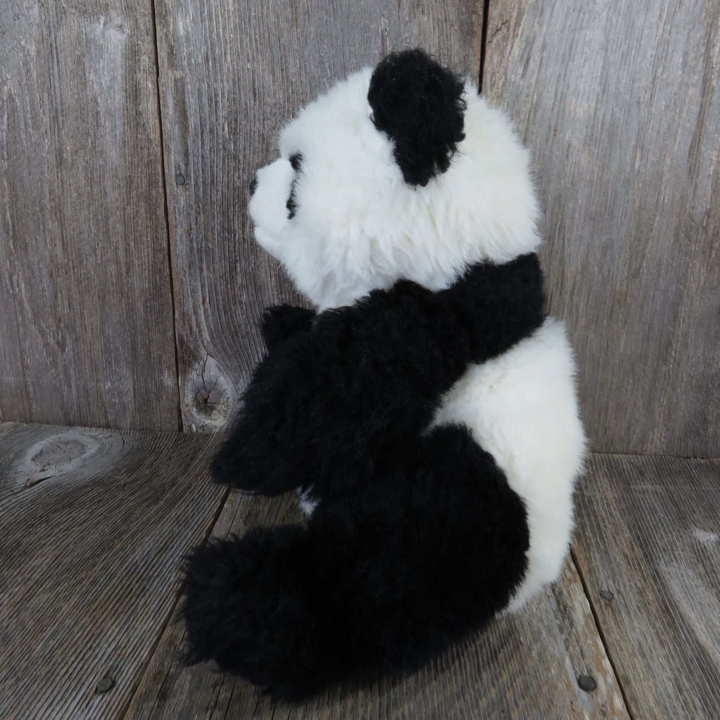 Vintage Panda Bear Plush Ty Stuffed Teddy Bear Black White 1990 Korea Ping Pong - At Grandma's Table