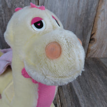 Load image into Gallery viewer, Vintage Dragon Plush Yellow Pink Hasbro Be More Changeable Stuffed Animal 1987 Ganz Bros - At Grandma&#39;s Table
