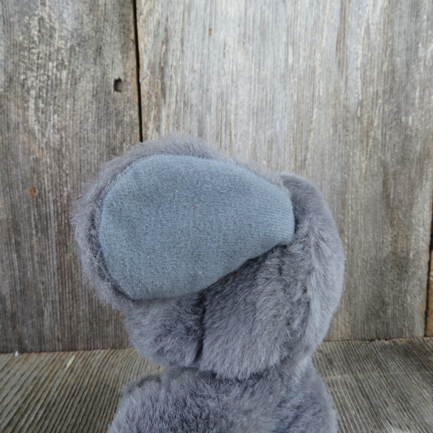 Vintage Dog Puppy Plush Grey Gray Plastic Nose MTY International  Taiwan - At Grandma's Table