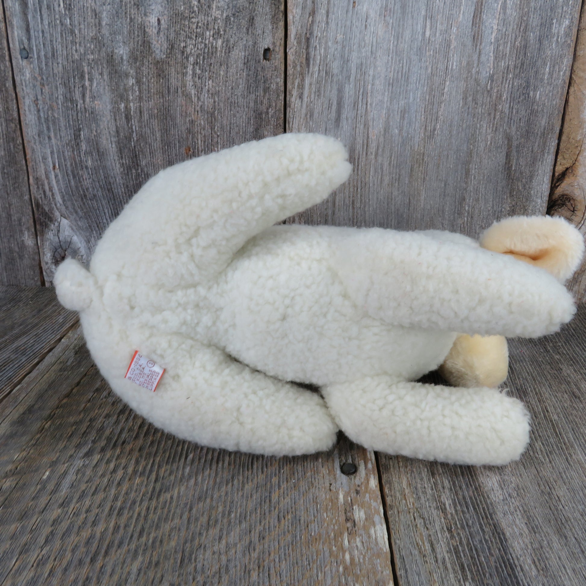 Vintage Sheep Plush Lamb Sherpa Dakin Cream White Easter Stuffed Animal 1982 - At Grandma's Table