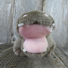 Load image into Gallery viewer, Vintage Hippo Plush Grey Stuffed Animal Pink Gray American Wego Plastic Eyelids 10 inches - At Grandma&#39;s Table