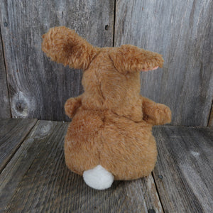 Vintage Bunny Rabbit Puppet Fisher Price Plush Brown Satin Ears Quaker Oats Easter Glove Hand Stuffed Animal 1981 - At Grandma's Table