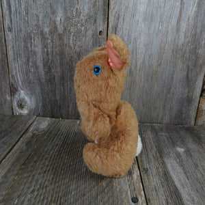 Vintage Bunny Rabbit Puppet Fisher Price Plush Brown Satin Ears Quaker Oats Easter Glove Hand Stuffed Animal 1981 - At Grandma's Table
