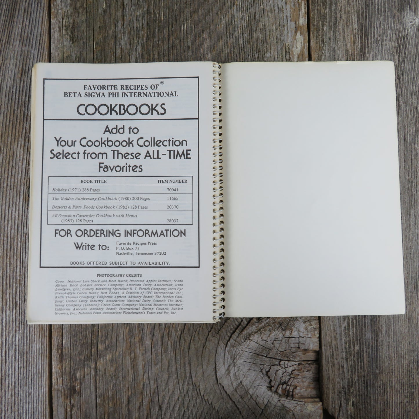 Vintage Sorority Cookbook Beta Sigma Phi International All Occasion Casseroles Cookbook with Menus - At Grandma's Table