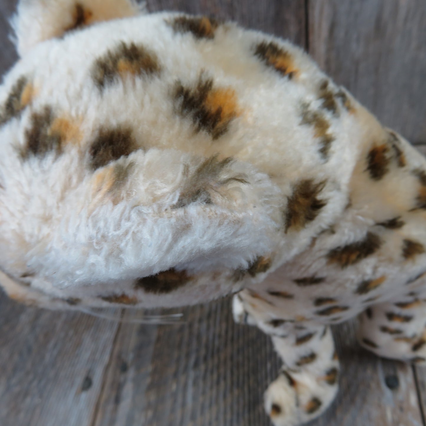 Vintage Cat Plush Leopard Cheetah Spots Dakin 1975 Yellow Kitten Kitty Stuffed Animal - At Grandma's Table