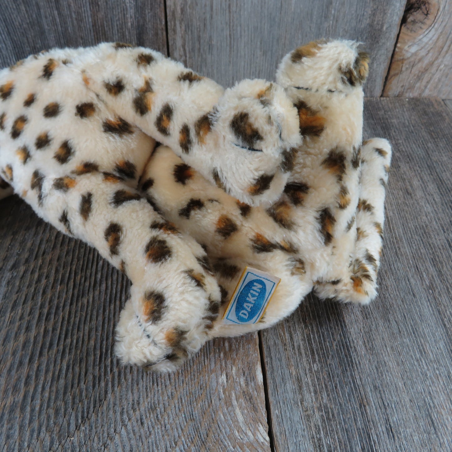 Vintage Cat Plush Leopard Cheetah Spots Dakin 1975 Yellow Kitten Kitty Stuffed Animal - At Grandma's Table