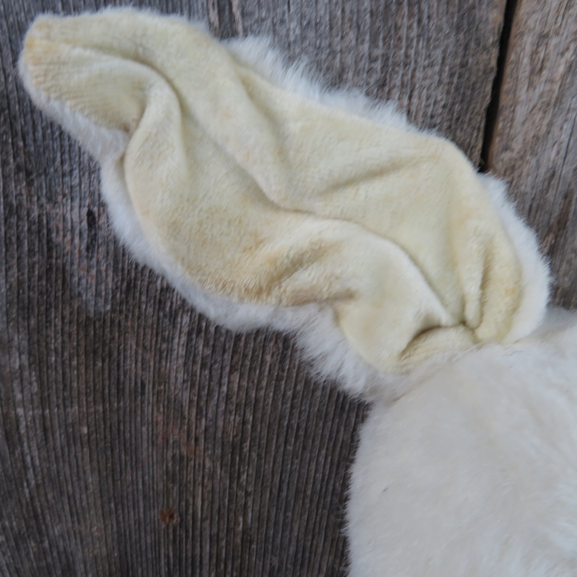 Vintage White Bunny Rabbit Plush Boyd's Large Beanie 1987 Easter Jointed Floppy Stuffed Animal - At Grandma's Table