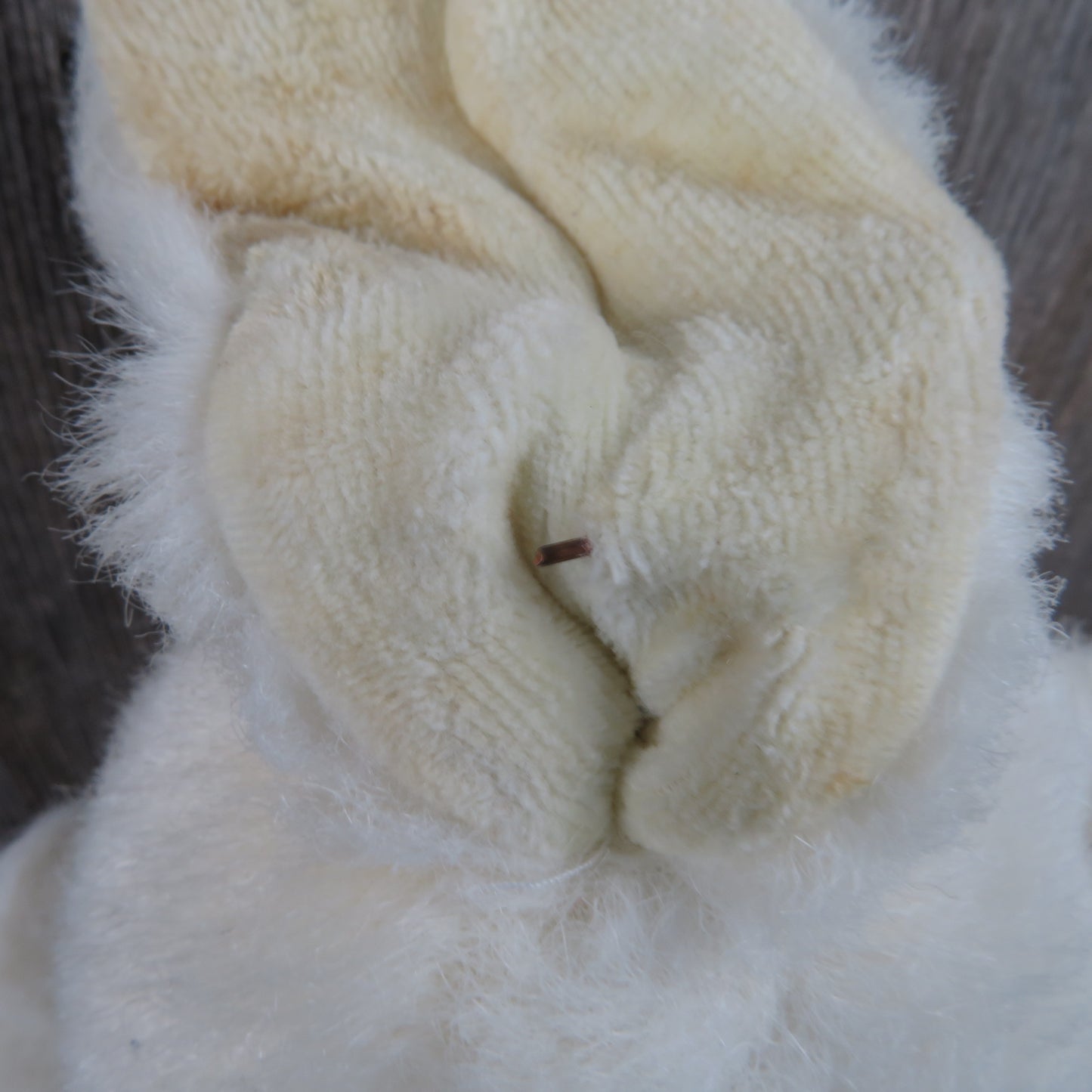 Vintage White Bunny Rabbit Plush Boyd's Large Beanie 1987 Easter Jointed Floppy Stuffed Animal - At Grandma's Table