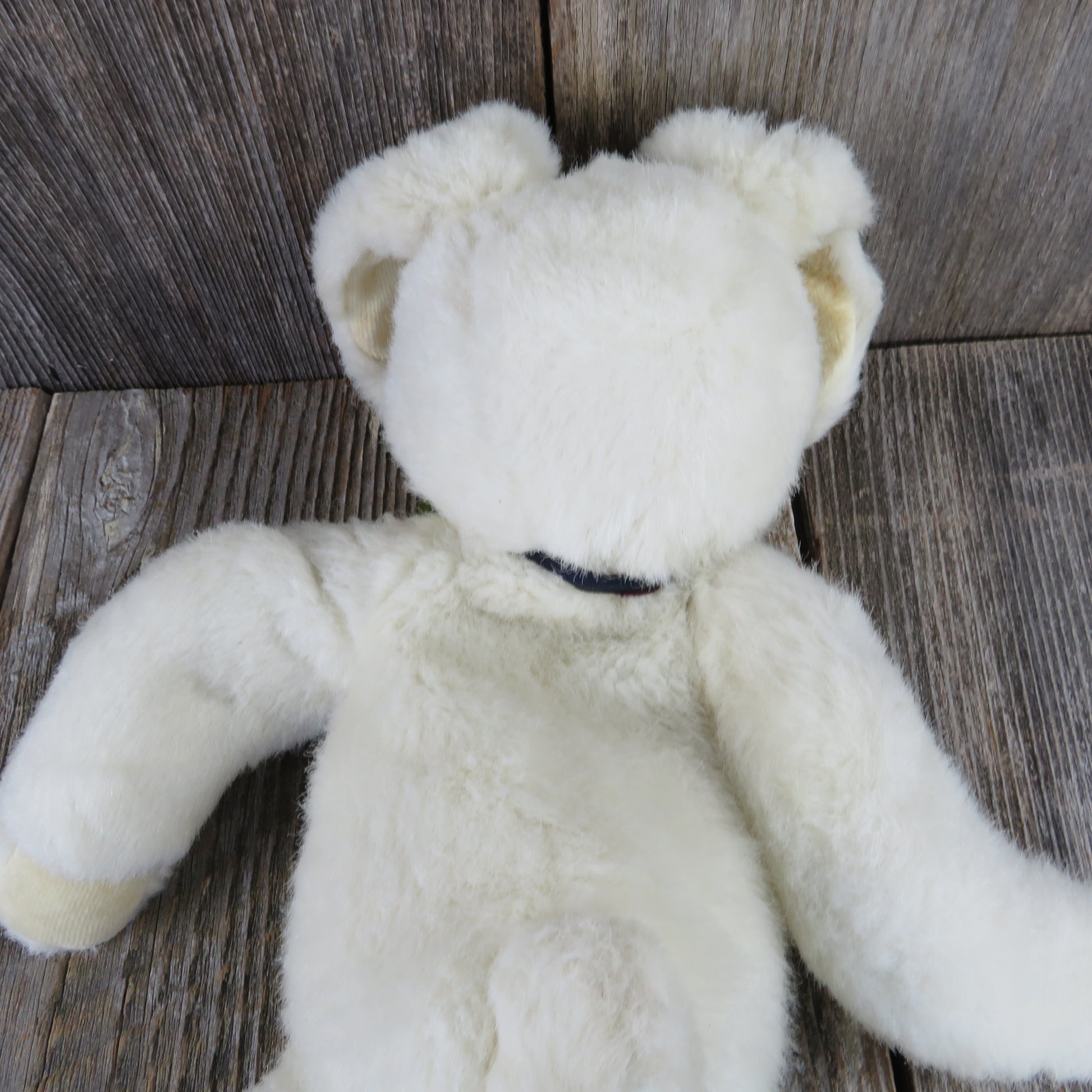 Vintage White Bunny Rabbit Plush Boyd's Large Beanie 1987 Easter Jointed Floppy Stuffed Animal - At Grandma's Table