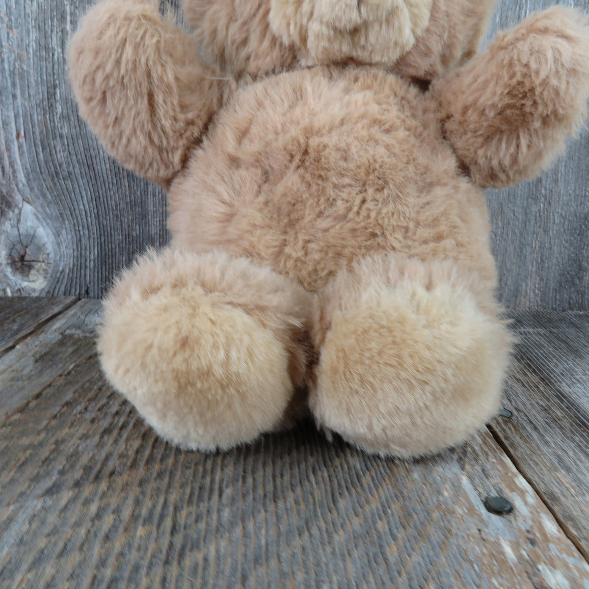 Sad Eyes Tan Teddy Bear Plush Brown PTC Vintage Stuffed Animal Flocked ...