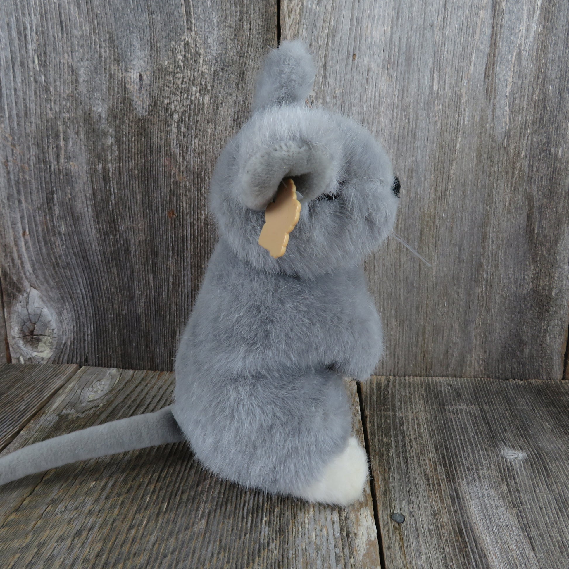 Vintage Mouse Plush Stuffed Animal Bravo Roquefort Toy Doll Grey 1988 Applause - At Grandma's Table