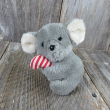 Load image into Gallery viewer, Vintage Mouse Christmas Plush Stuffed Dakin Fun Farm Animal 1982 Doll Toy Gray - At Grandma&#39;s Table