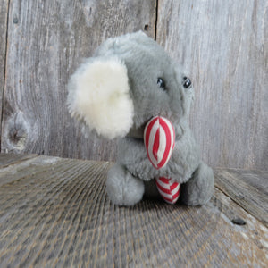 Vintage Mouse Christmas Plush Stuffed Dakin Fun Farm Animal 1982 Doll Toy Gray - At Grandma's Table