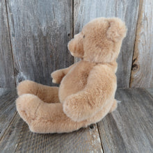 Load image into Gallery viewer, Vintage Teddy Bear Plush Gund Tan Brown Flocked Nose Sad Eyes Stuffed Animal 1992 - At Grandma&#39;s Table