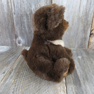 Vintage Teddy Bear Plush Sitting Stuffed Animal Brown Tan American Wego 10 inches - At Grandma's Table