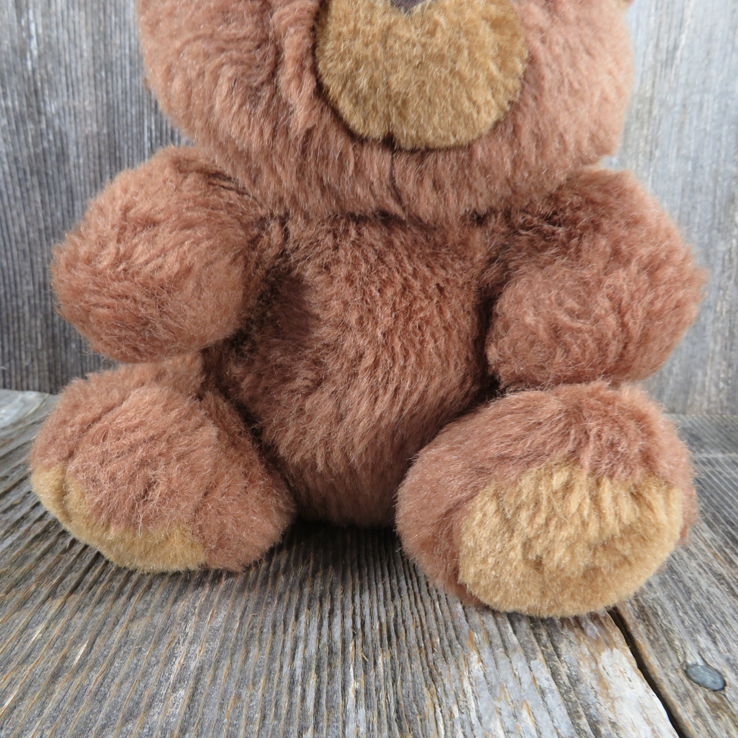 Vintage Teddy Bear Plush Brown Nose Sad Eyes Stuffed Animal Small 7 Inches - At Grandma's Table