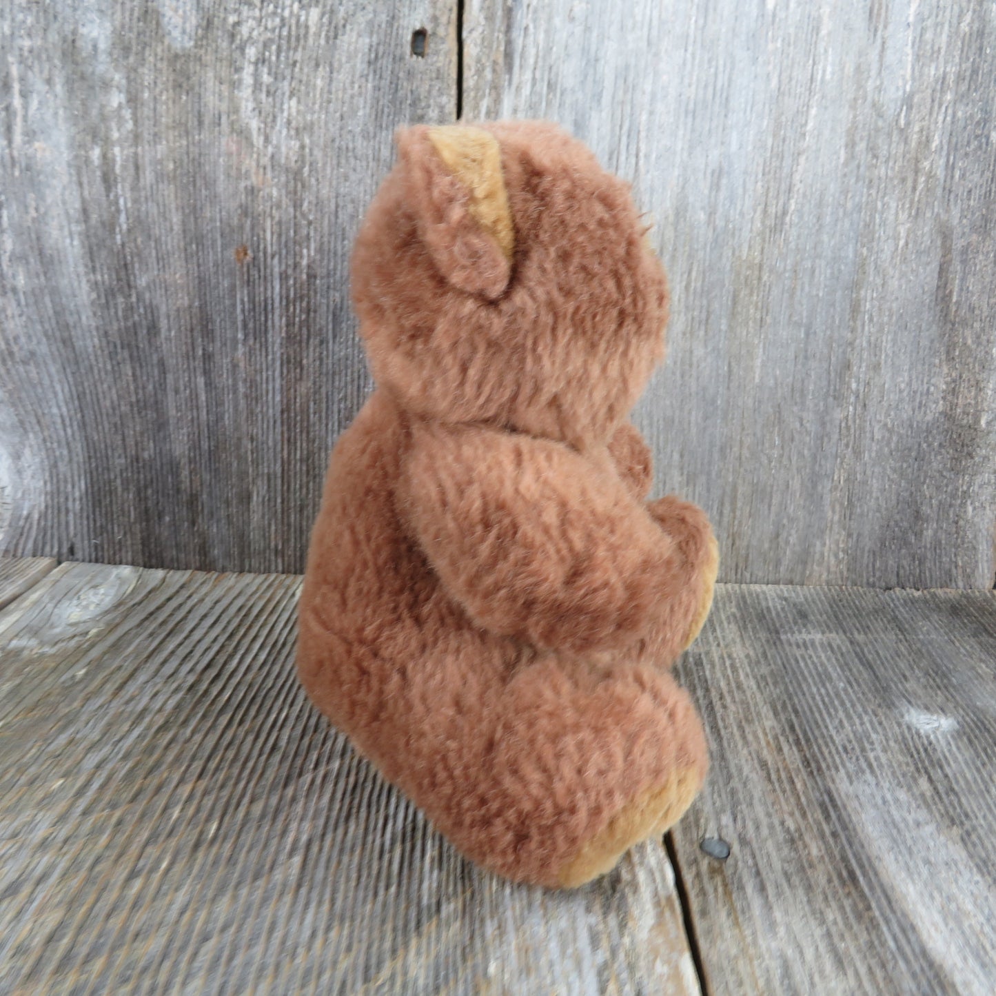 Vintage Teddy Bear Plush Brown Nose Sad Eyes Stuffed Animal Small 7 Inches - At Grandma's Table