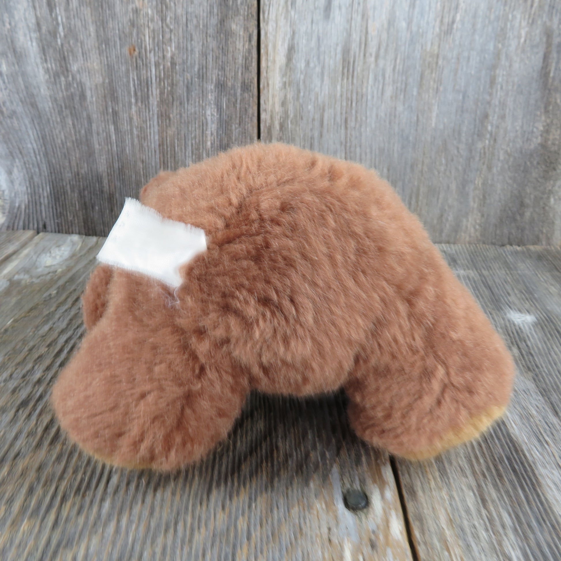 Vintage Teddy Bear Plush Brown Nose Sad Eyes Stuffed Animal Small 7 Inches - At Grandma's Table