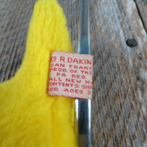 Vintage Yellow Bird Stuffed Animal Finch Black 1981 Dakin Plush 6 Inch Goldfinch - At Grandma's Table
