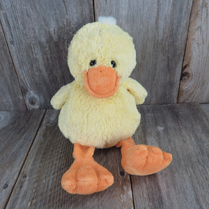 Vintage Duck Duckling Plush  Chick Chicken Stuffed Animal Easter Yellow Orange Soft Floppy - At Grandma's Table