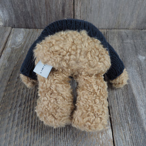 Vintage Teddy Bear Plush Ty Ralph Lauren American Flag Sweater Stuffed Animal Beanie 1990 Korea Curly Red White Blue - At Grandma's Table