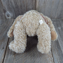 Load image into Gallery viewer, Vintage Teddy Bear Plush Red Green Vest Bow Tie Hallmark Stuffed Animal Christmas Holiday Curly Haired Glass Eyes - At Grandma&#39;s Table