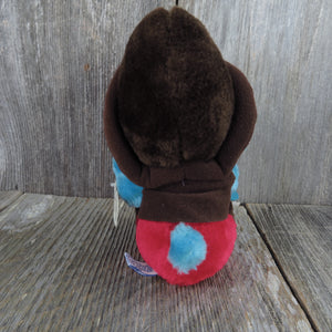 Vintage Cowboy Smurf Plush Wallace Berrie Character Stuffed Animal Blue Red Brown 1983 - At Grandma's Table