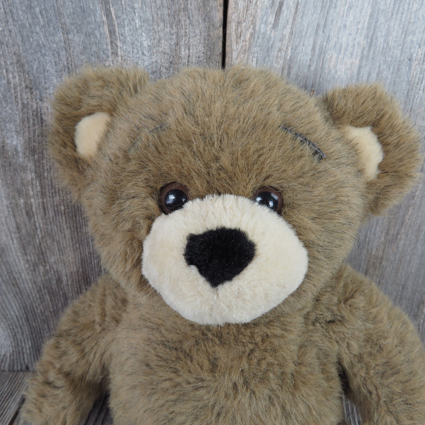 Vintage Teddy Bear Bearemy Plush Build A Bear Brown BAB 1999 Mascott Foot Pads Stuffed Animal - At Grandma's Table