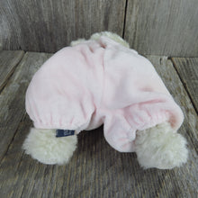 Load image into Gallery viewer, Vintage Lamb Sheep Plush Boyds Pink White Elspethe Jointed Bib Overalls 1996 - At Grandma&#39;s Table