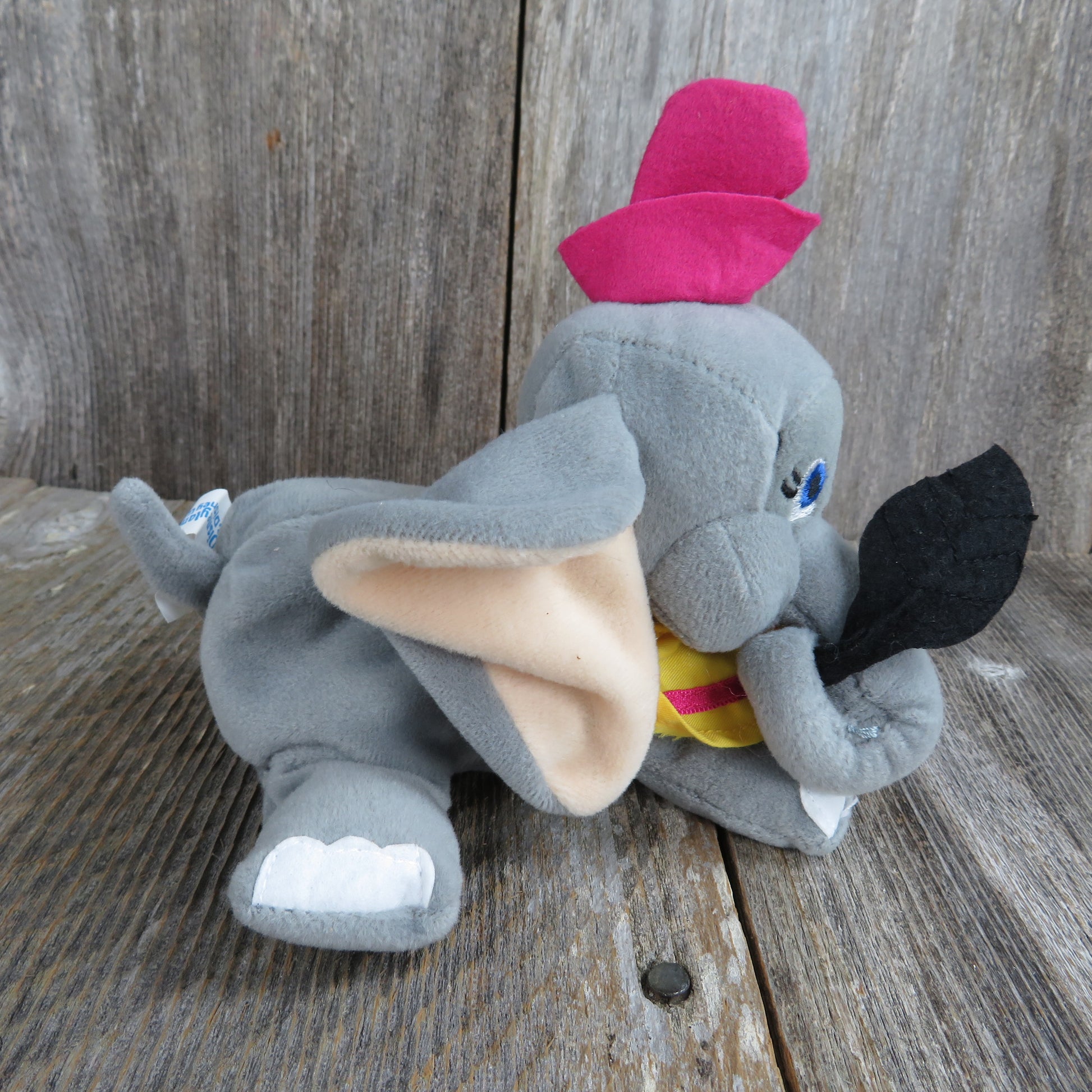 Vintage Dumbo Elephant Plush Beanie Disneyland Mouseketoys Bean Bag Stuffed Animal 1990s - At Grandma's Table