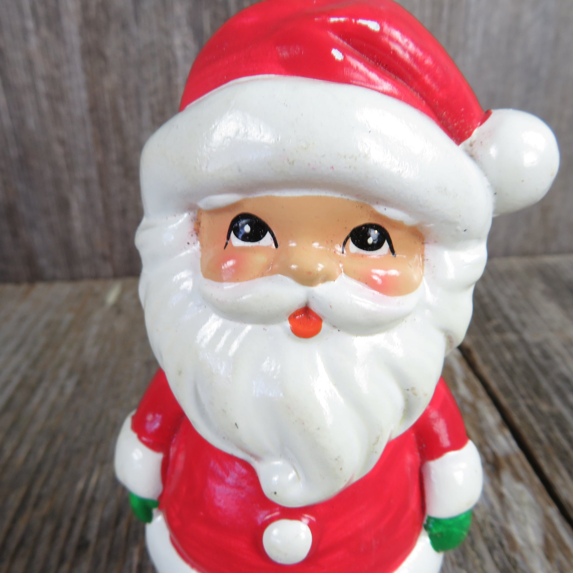 Vintage Santa Claus Chalkware Figurine Christmas Red White Joseph Figure - At Grandma's Table