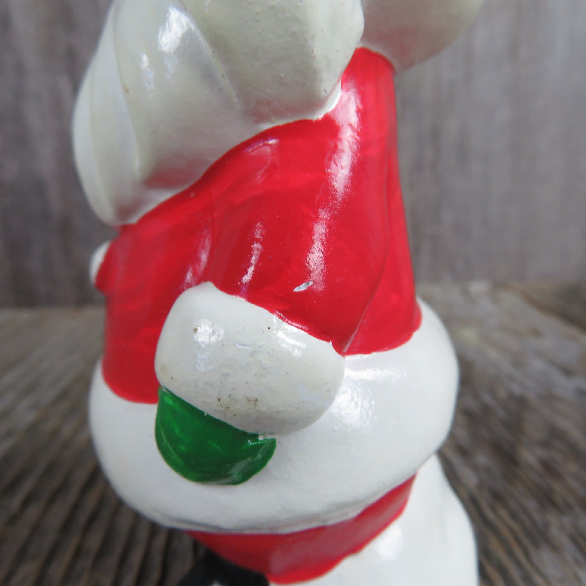 Vintage Santa Claus Chalkware Figurine Christmas Red White Joseph Figure - At Grandma's Table