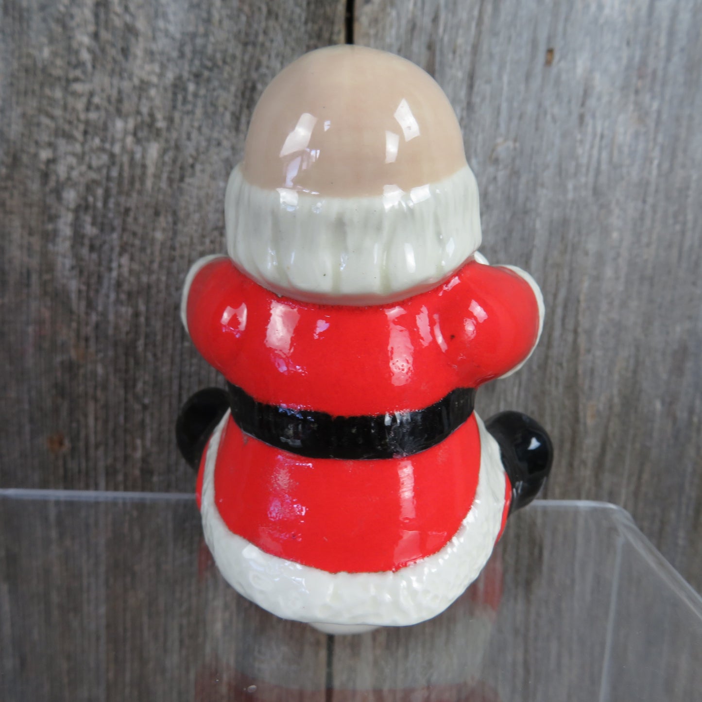 Vintage Santa Claus Stocking Holder Ceramic Christmas Checking His List Hanger Hook Handmade - At Grandma's Table