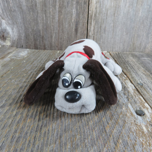 Vintage Spotted Pound Puppy Plush Grey Brown Long Ears Gray Stuffed Animal Mini Small - At Grandma's Table