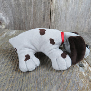 Vintage Spotted Pound Puppy Plush Grey Brown Long Ears Gray Stuffed Animal Mini Small - At Grandma's Table